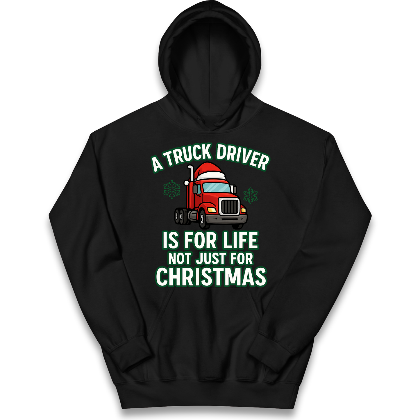 Truck Driver Christmas Kids Hoodie