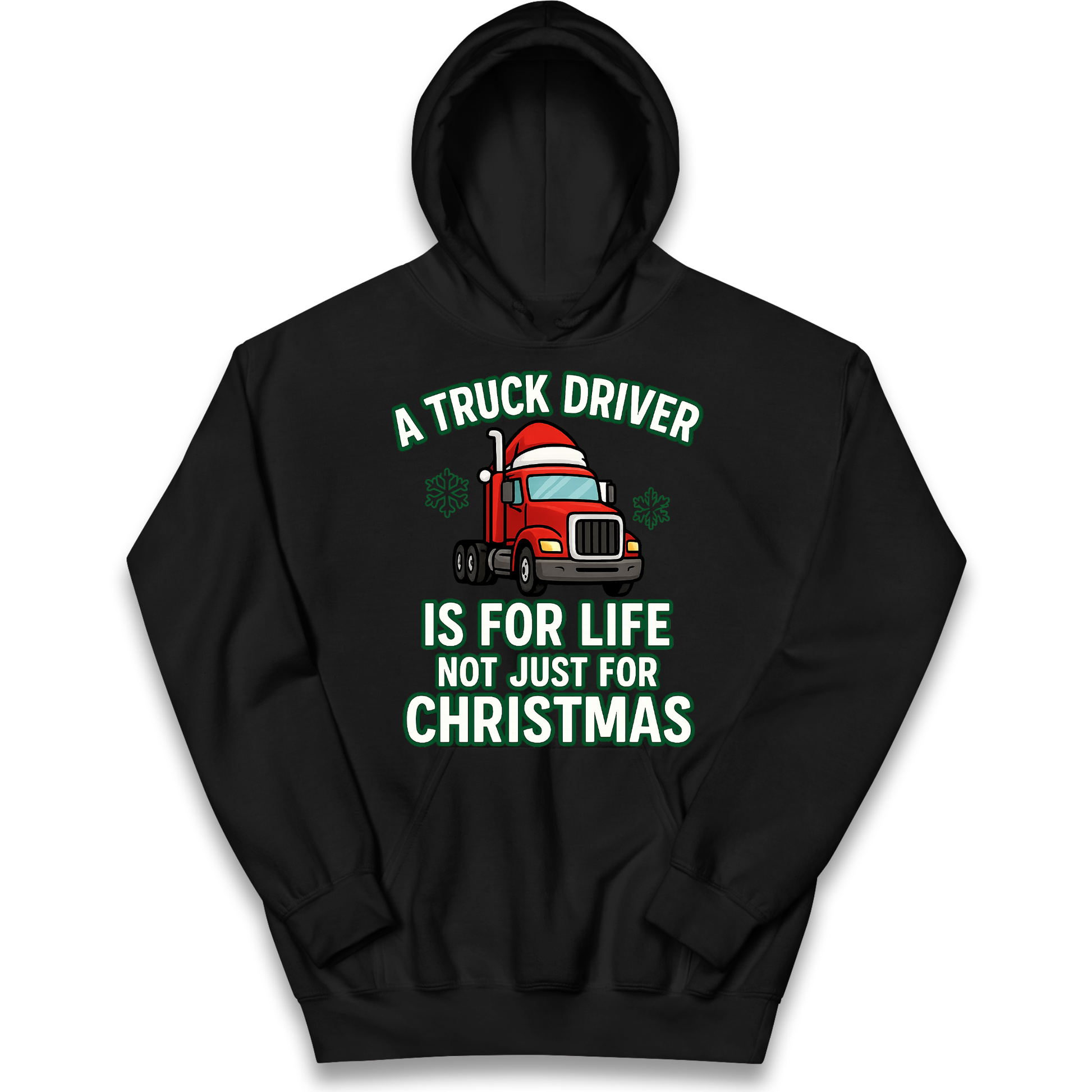Truck Driver Christmas Kids Hoodie