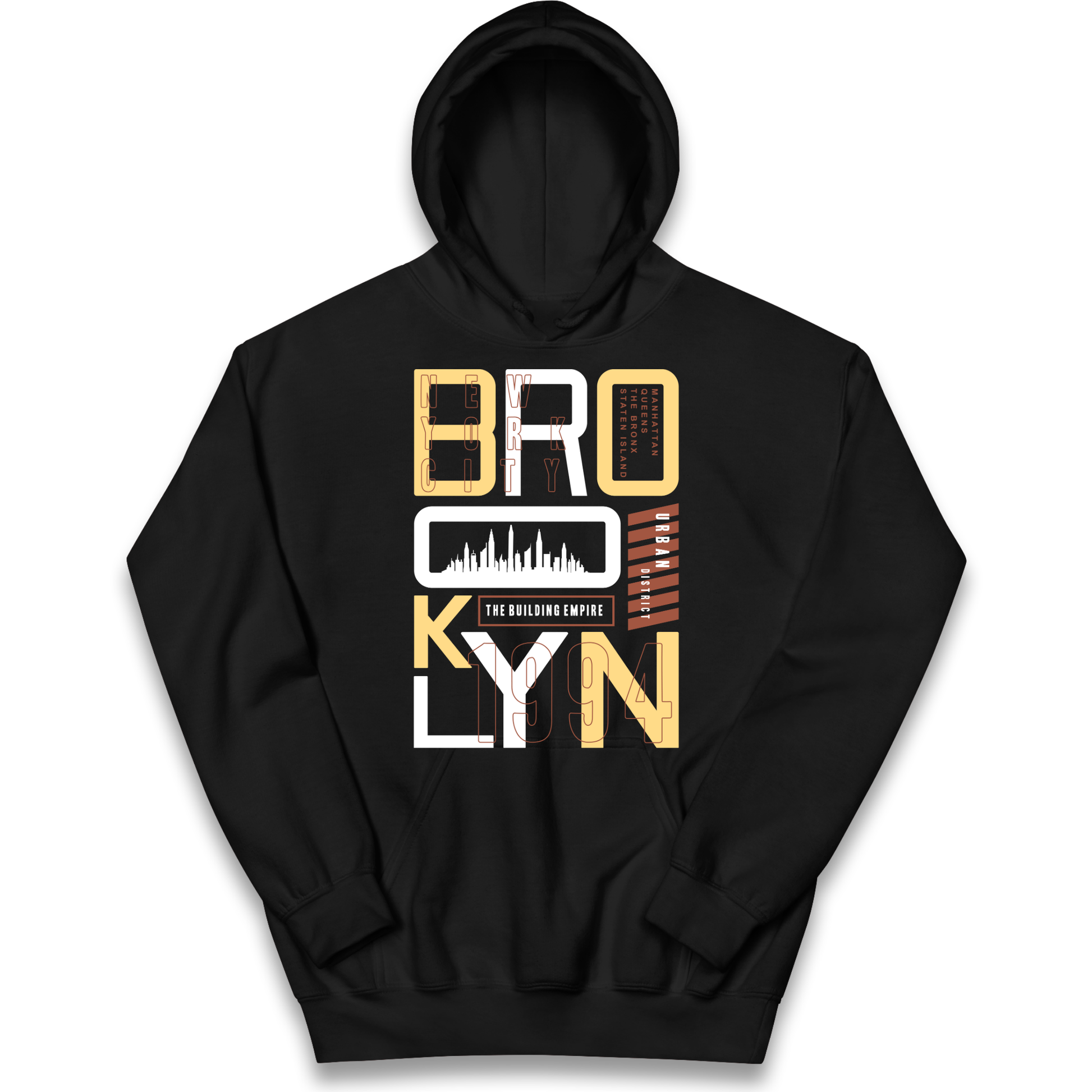 Brooklyn New York Urban District kids hoodie