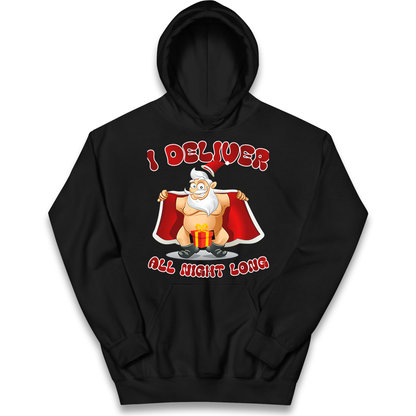 Santa Claus I Deliver All Night Long Christmas kids hoodie