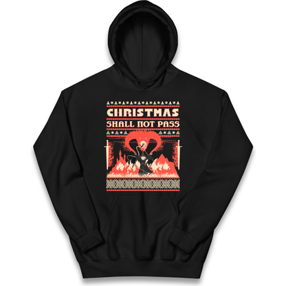 Christmas Shall Not Pass kids hoodie