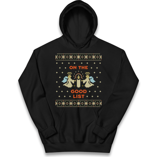 On The Good List Christmas kids hoodie