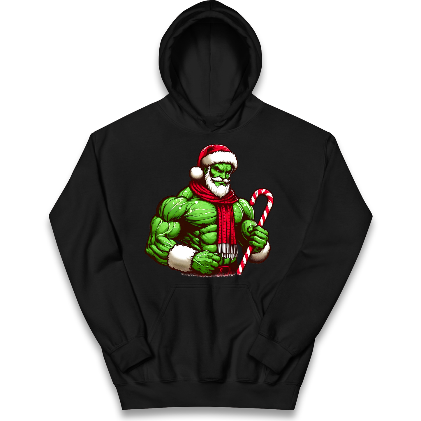 The Hulk Candy Cane Santa kids hoodie
