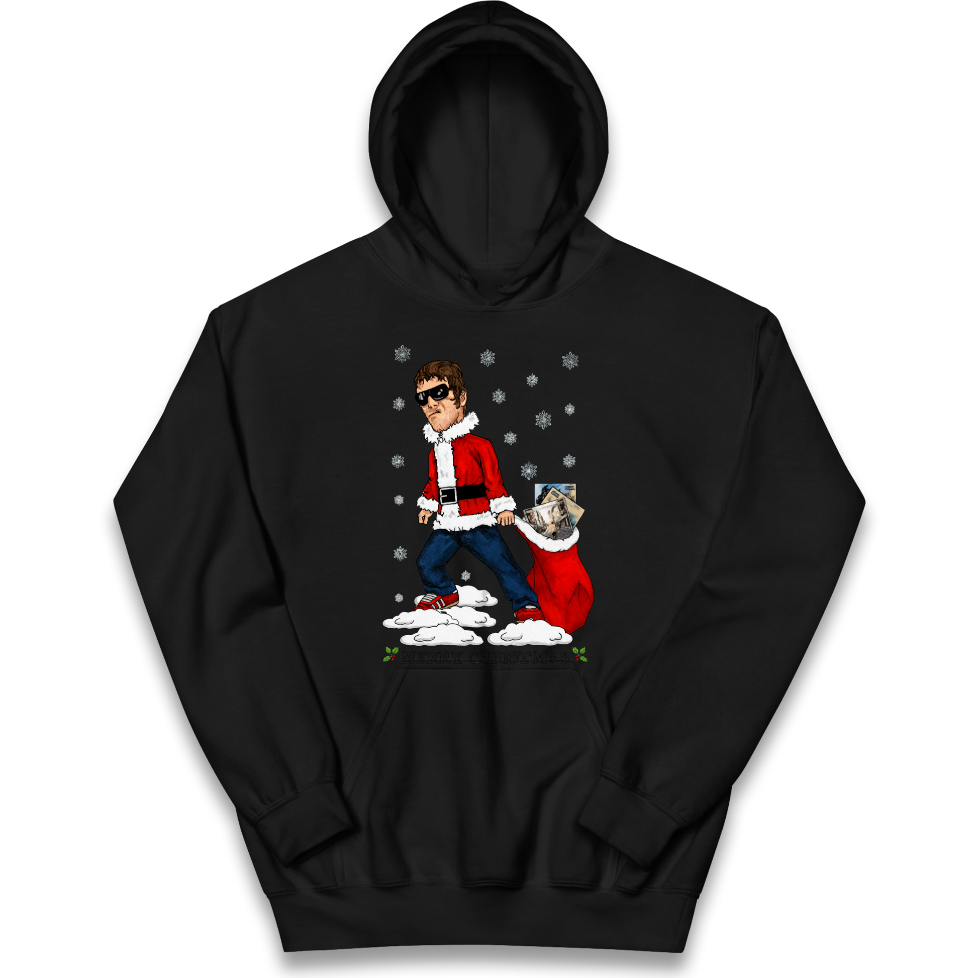 Liam Gallagher Christmas Santa kids hoodie