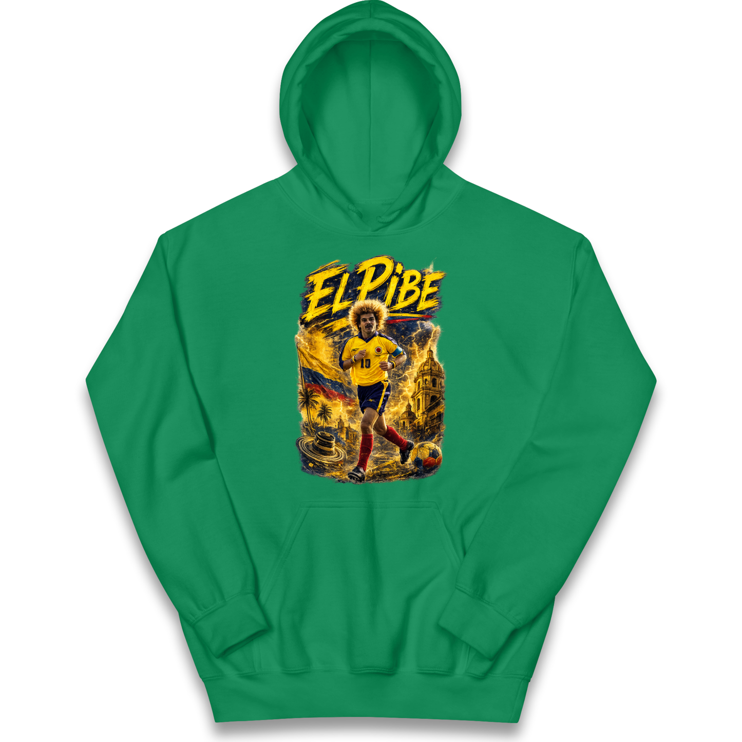Carlos Valderrama Colombia Football Kids Hoodie