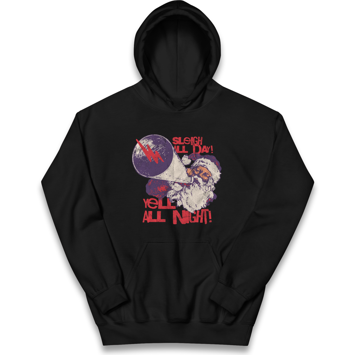 Sleigh All Day Yell All Night Santa Christmas kids hoodie