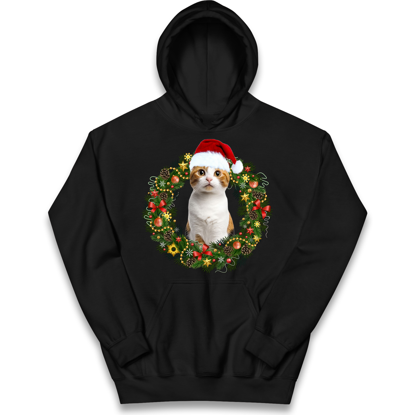 Cat Christmas kids hoodie