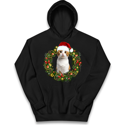 Cat Christmas kids hoodie
