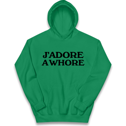 J'Adore A Whore Kids Hoodie