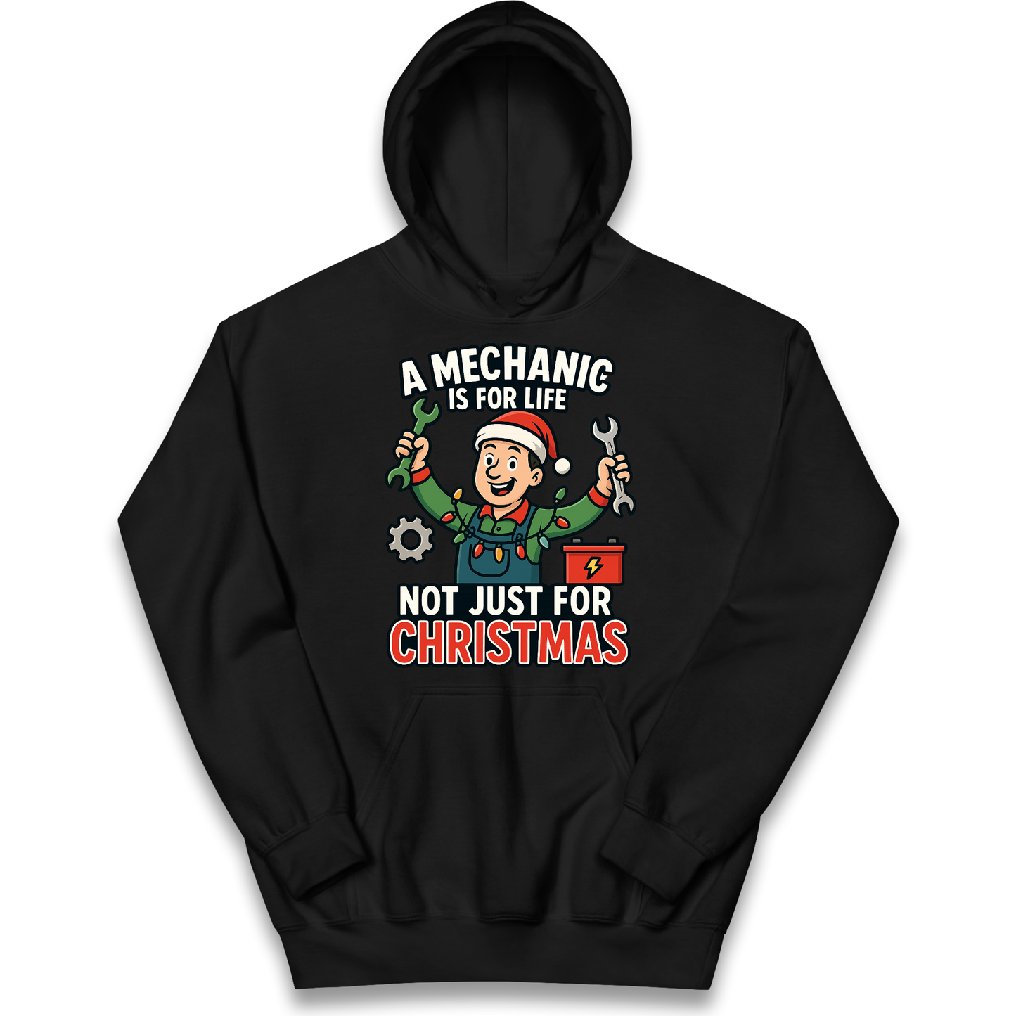 Mechanic Christmas Kids Hoodie