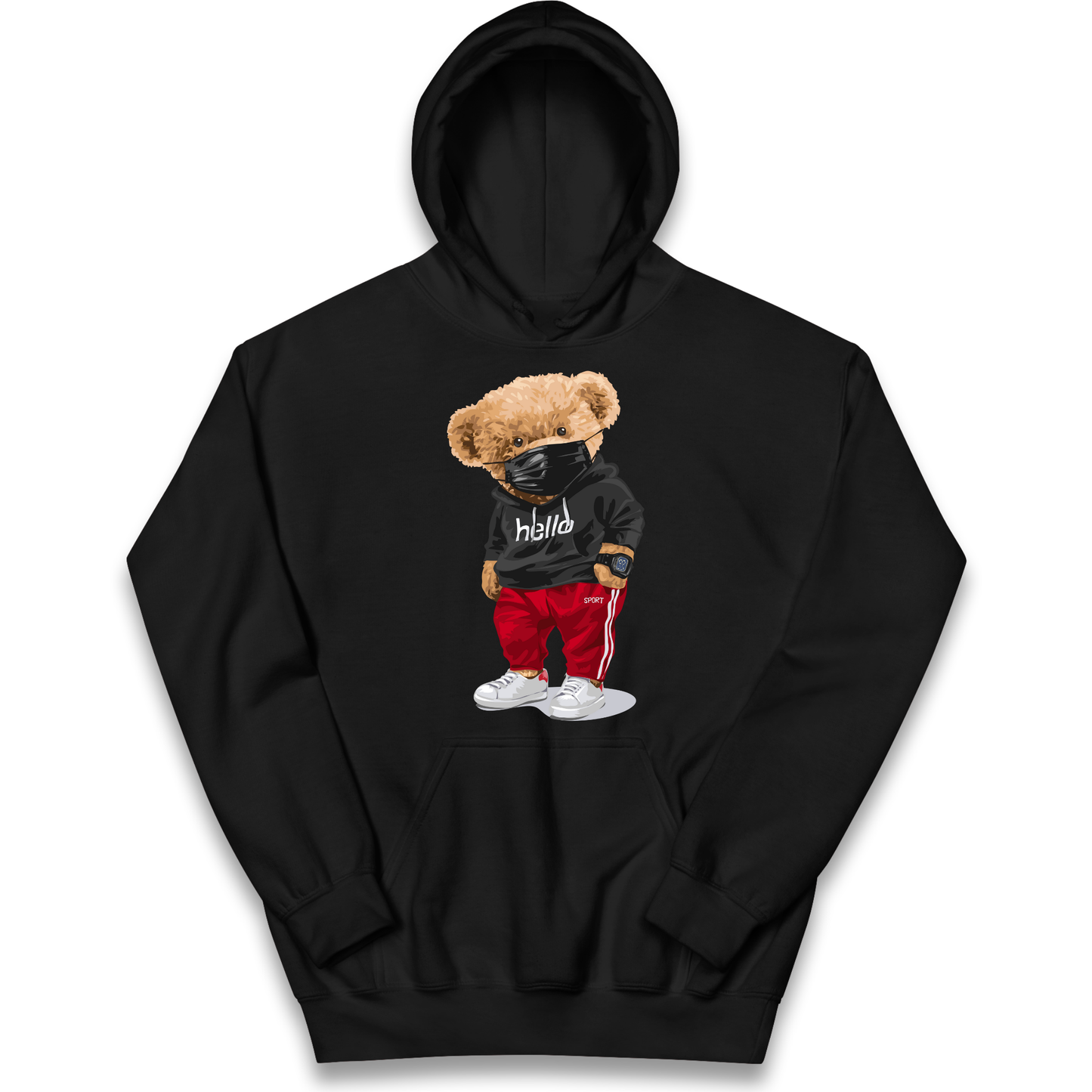Teddy Bear Hello Streetwear kids hoodie