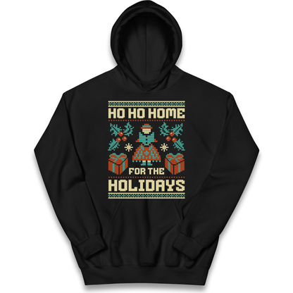 HO HO Home For the Holidays Christmas kids hoodie