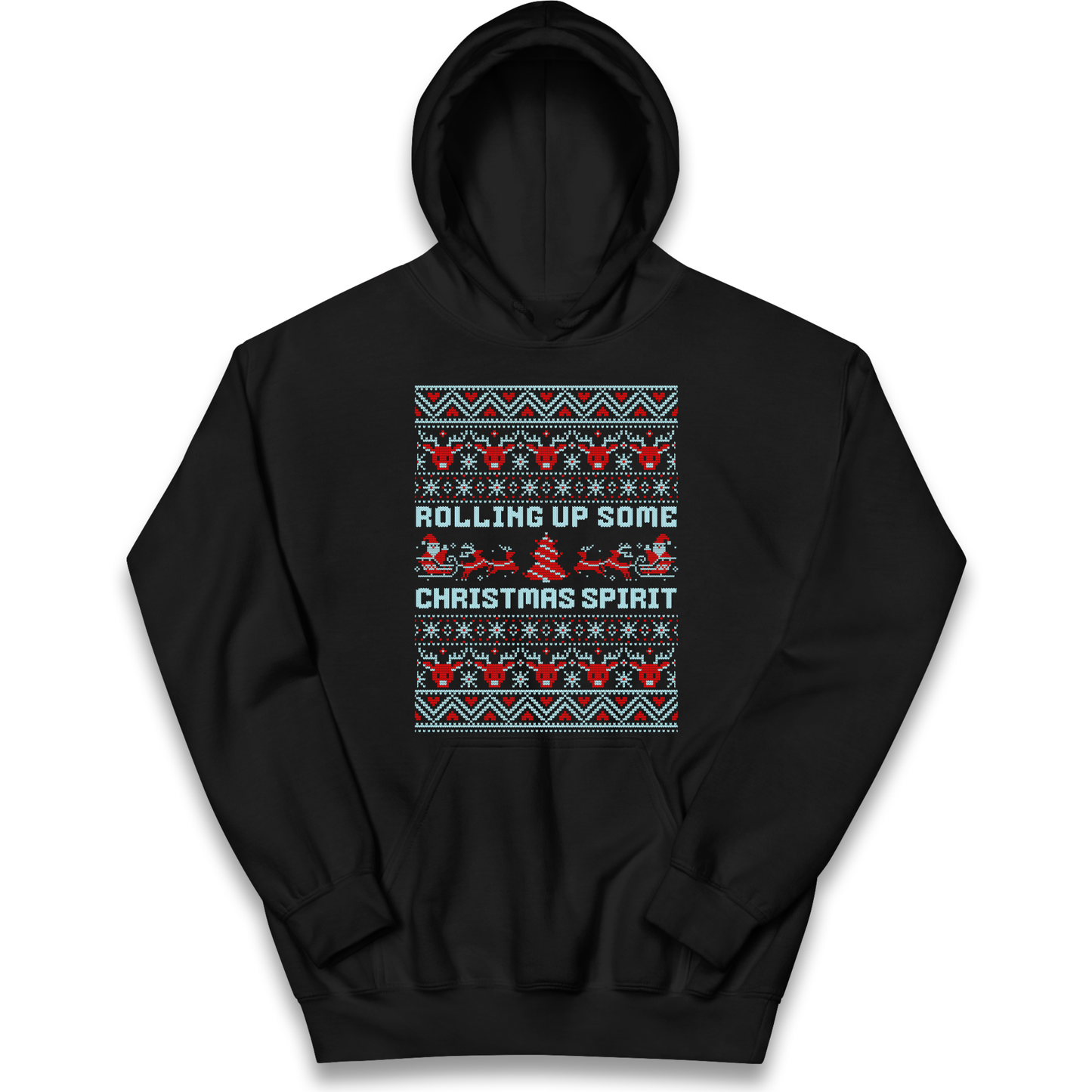Rolling up Some Christmas Spirit kids hoodie