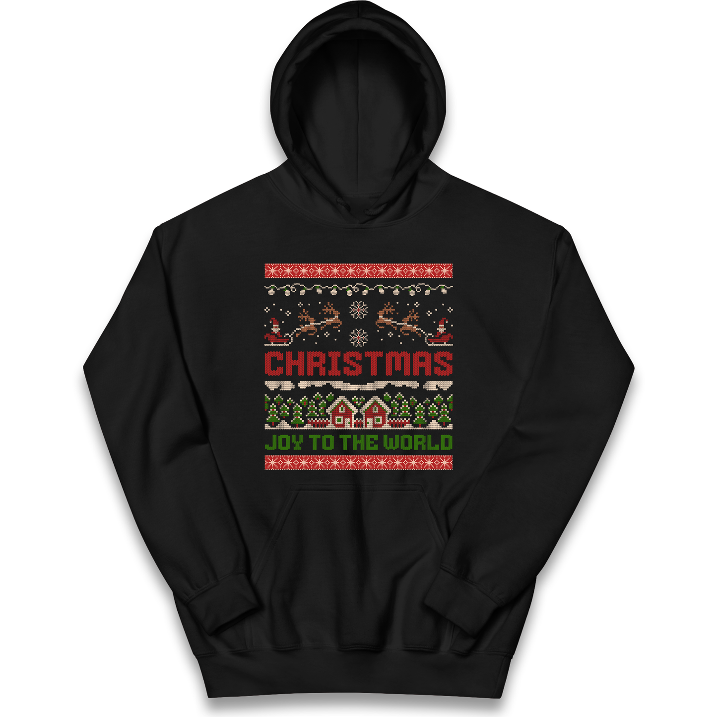 Christmas Joy to the World Christmas kids hoodie