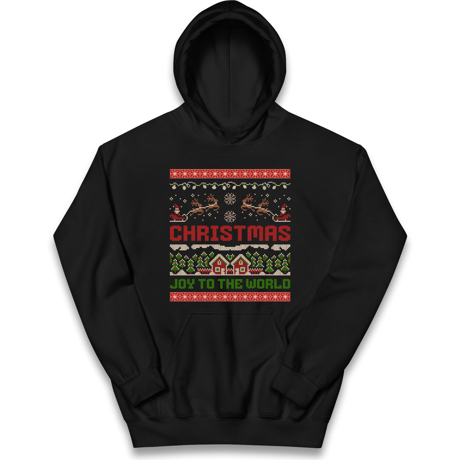 Christmas Joy to the World Christmas kids hoodie