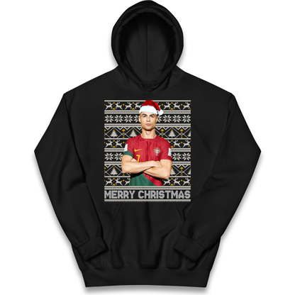 Merry Christmas Ronaldo kids hoodie