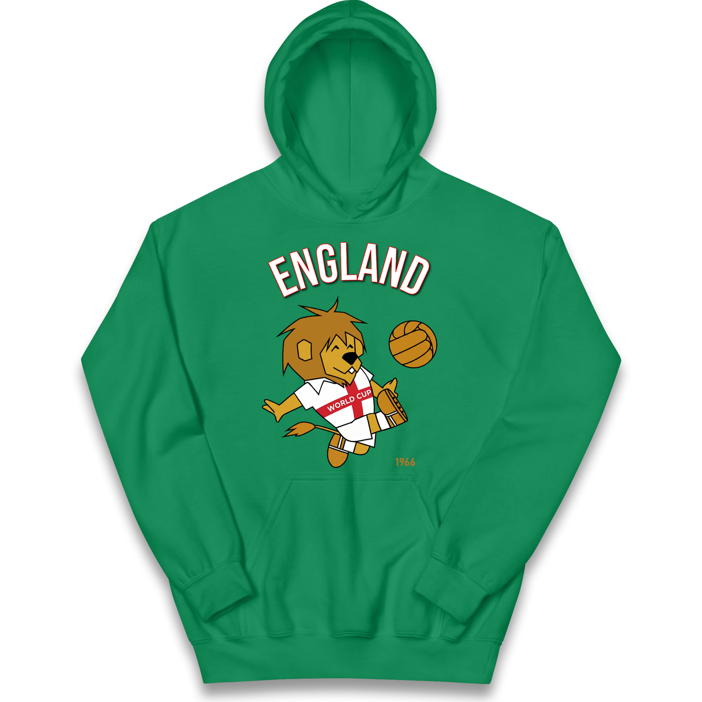 England World Cup Willie 1966 Football Kids Hoodie