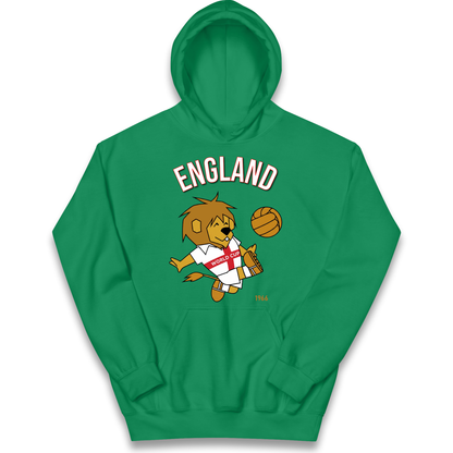 England World Cup Willie 1966 Football Kids Hoodie