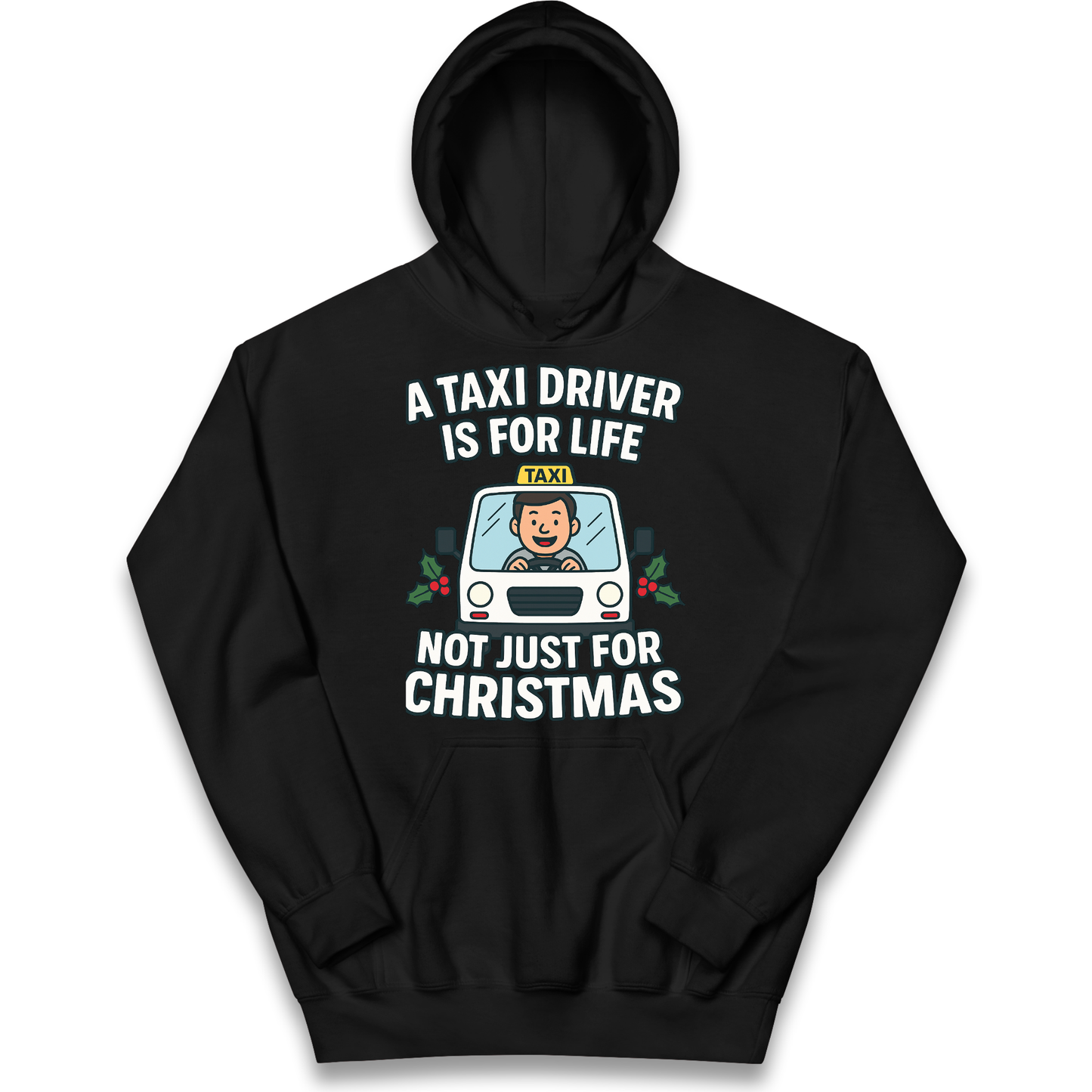 Taxi Driver Christmas Kids Hoodie