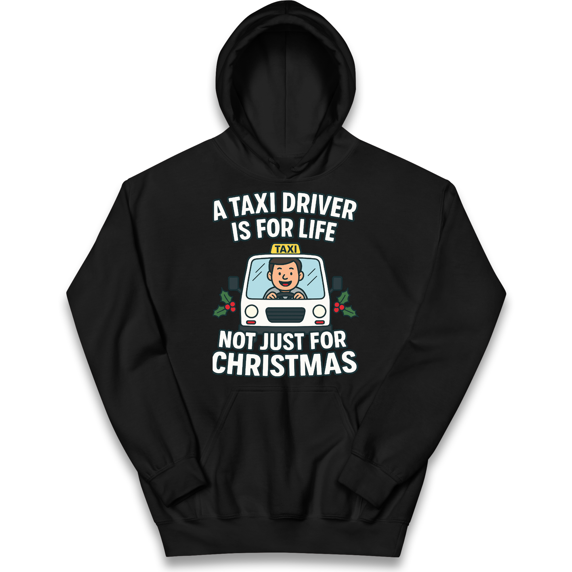 Taxi Driver Christmas Kids Hoodie