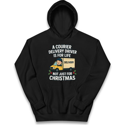 Courier Delivery Driver Christmas Kids Hoodie