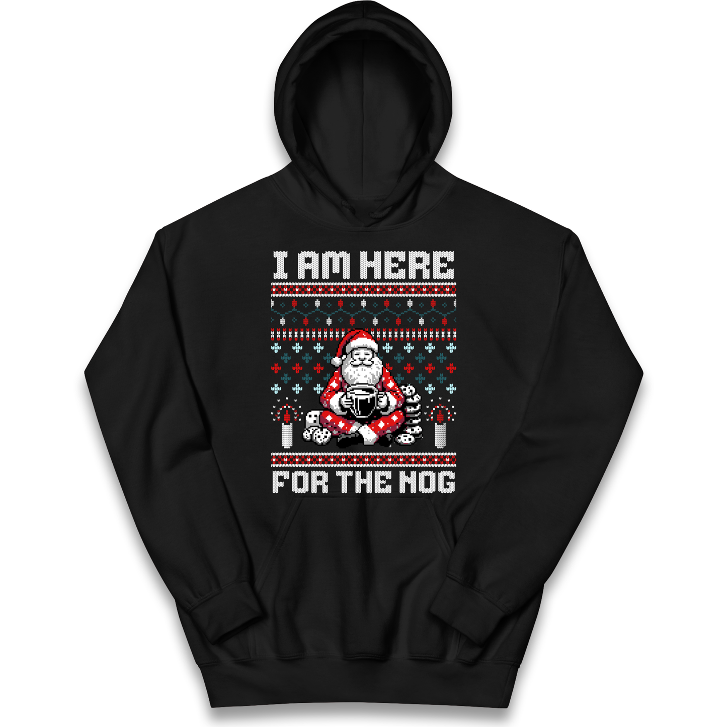 I am Here For The Nog Christmas kids hoodie