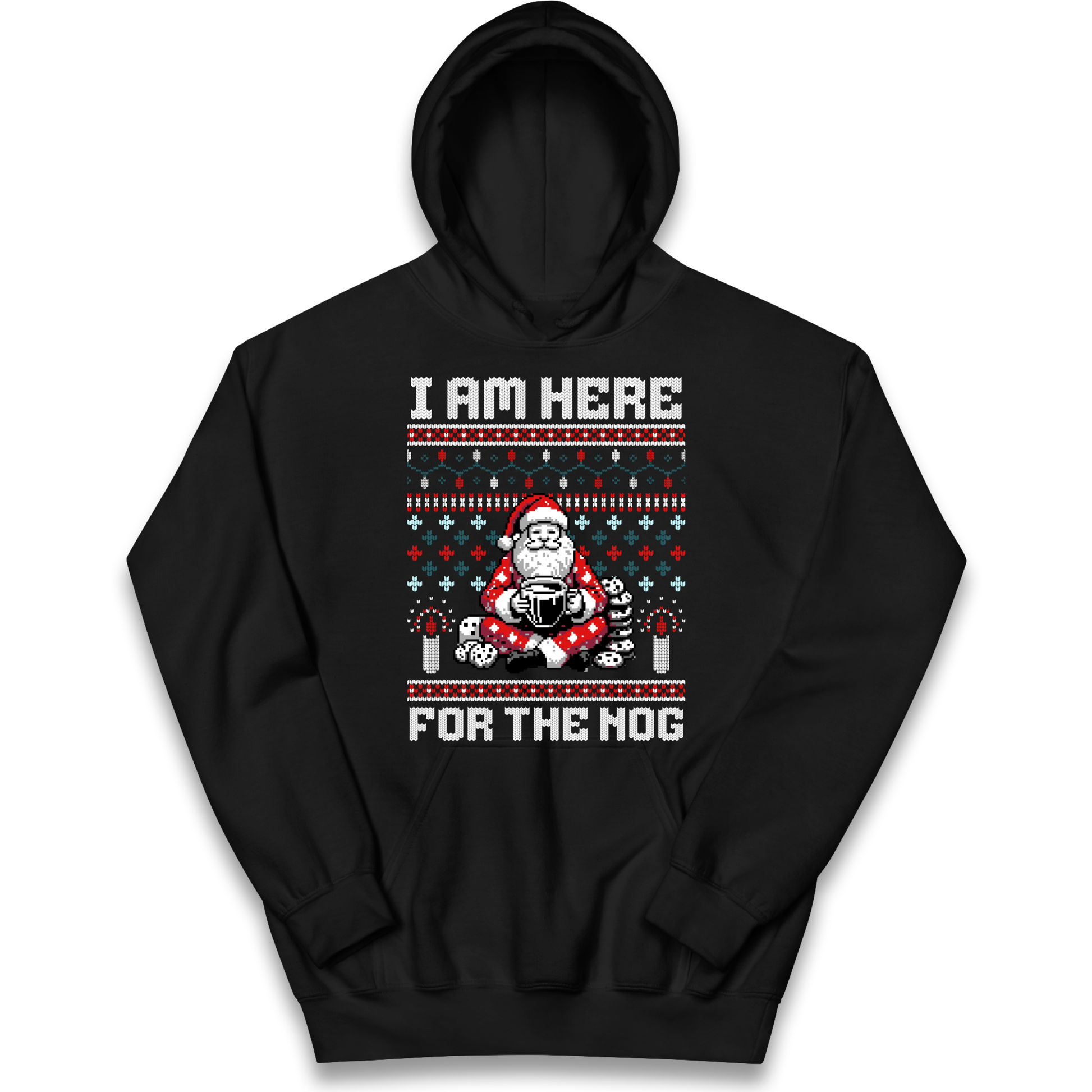 I am Here For The Nog Christmas kids hoodie