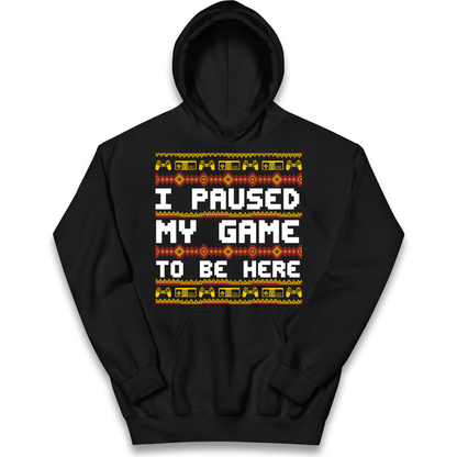 Paused My Game Kids Hoodie
