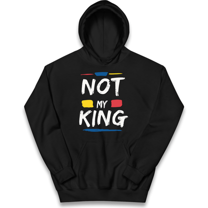Not My King Slogan kids hoodie