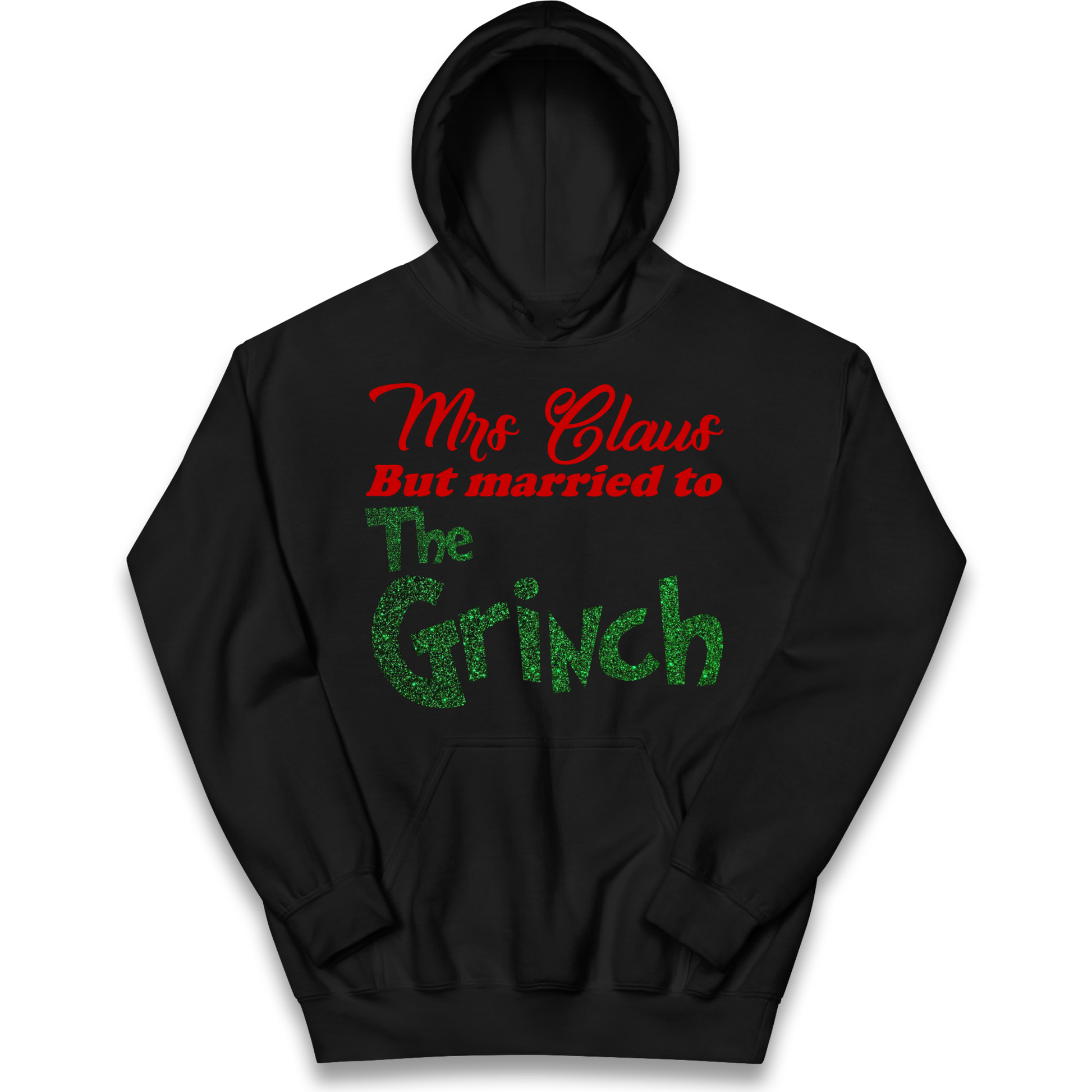 Mrs Claus But Married To The Grinch Christmas kids hoodie