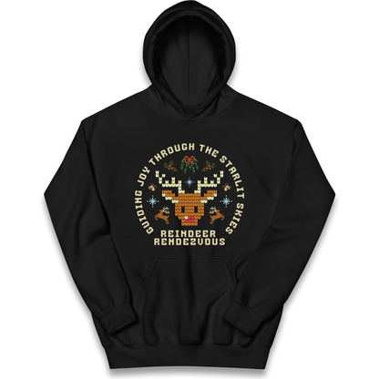 Reindeer Rendezvous Christmas kids hoodie