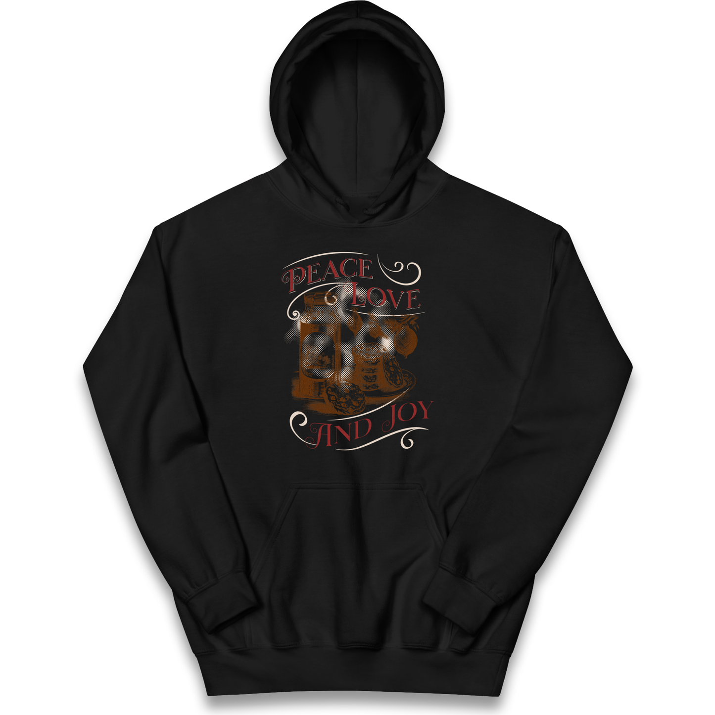 Peace Love And Joy Christmas kids hoodie