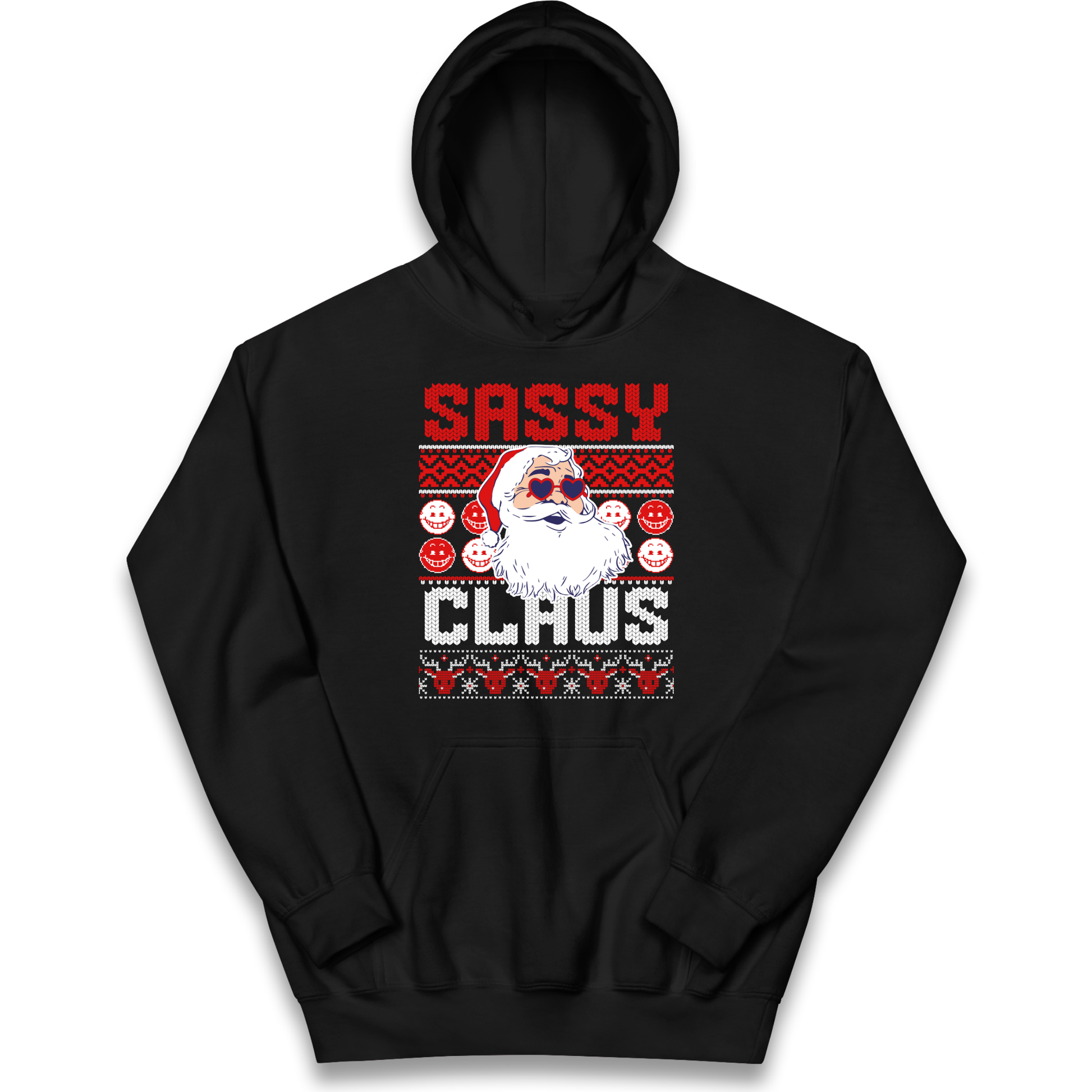 Sassy Claus Santa Christmas kids hoodie