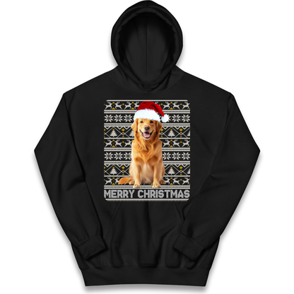 Merry Christmas Dog kids hoodie