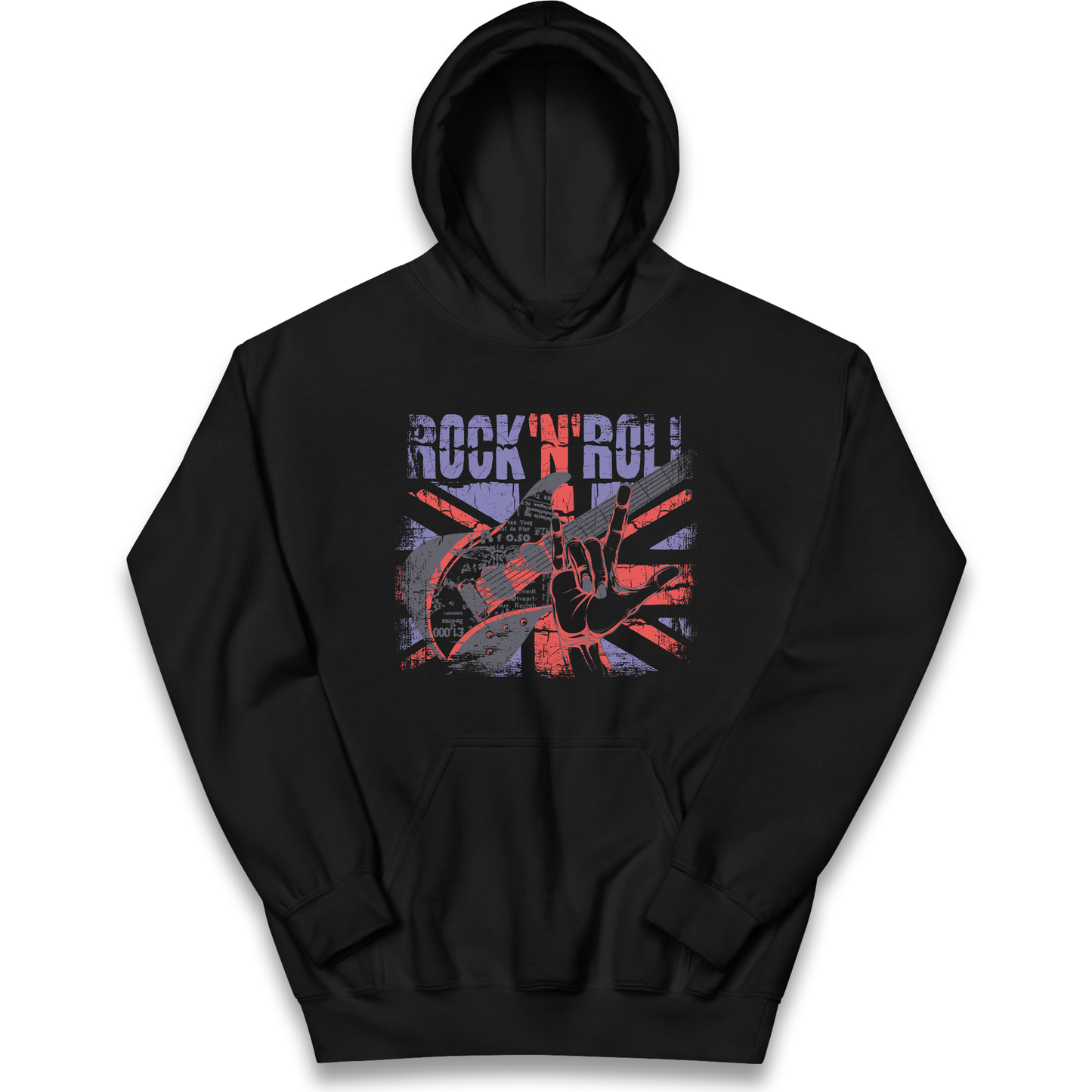 Rock N Roll Union Jack kids hoodie