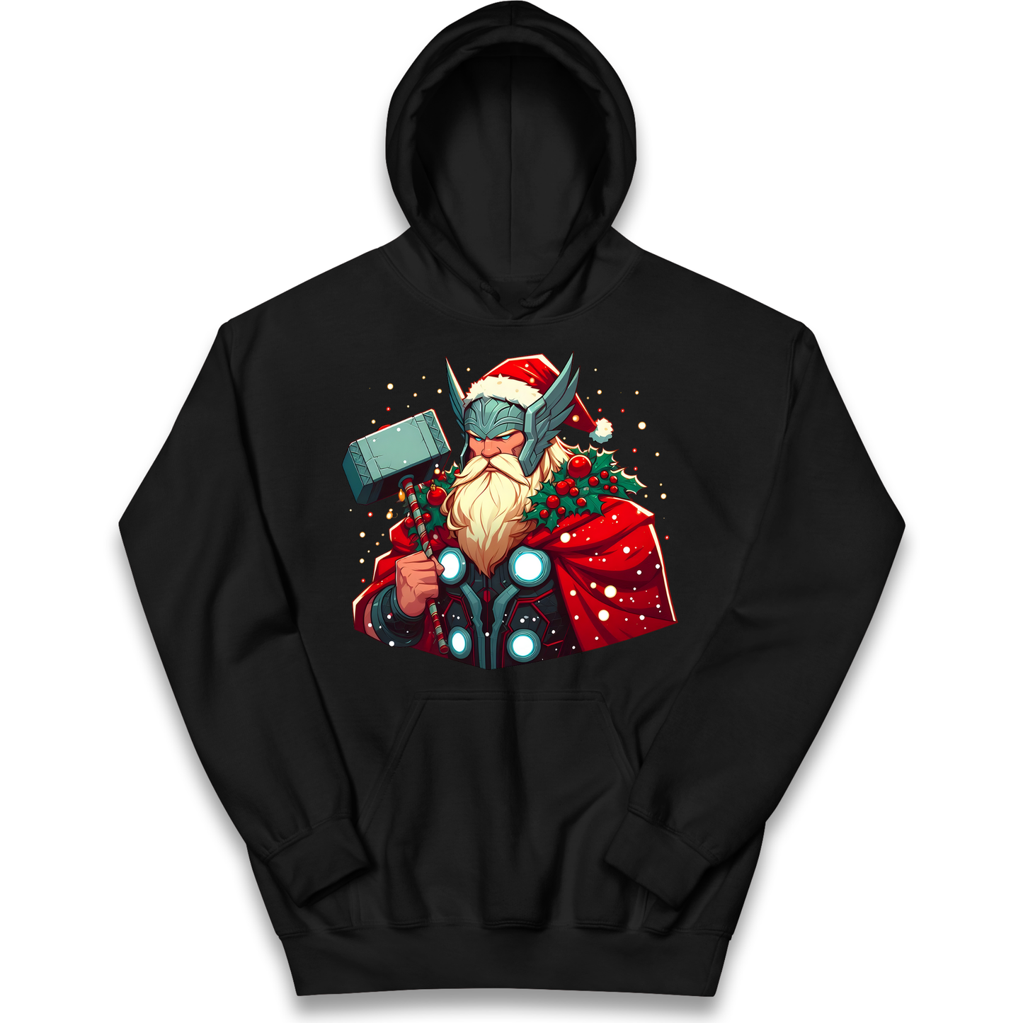 Viking Thor Santa kids hoodie