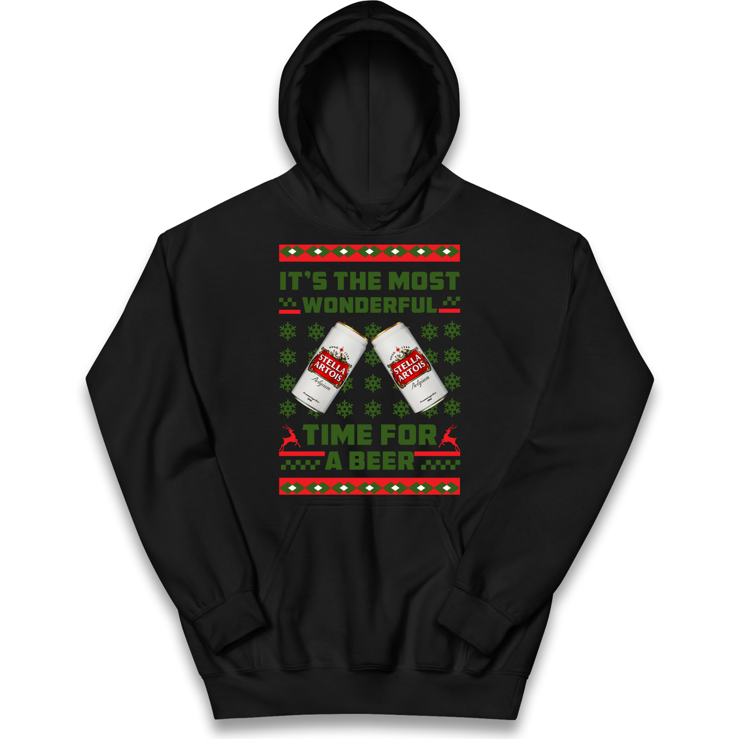 Its The Most Wonderful Time for A Beer Stella Christmas kids hoodie