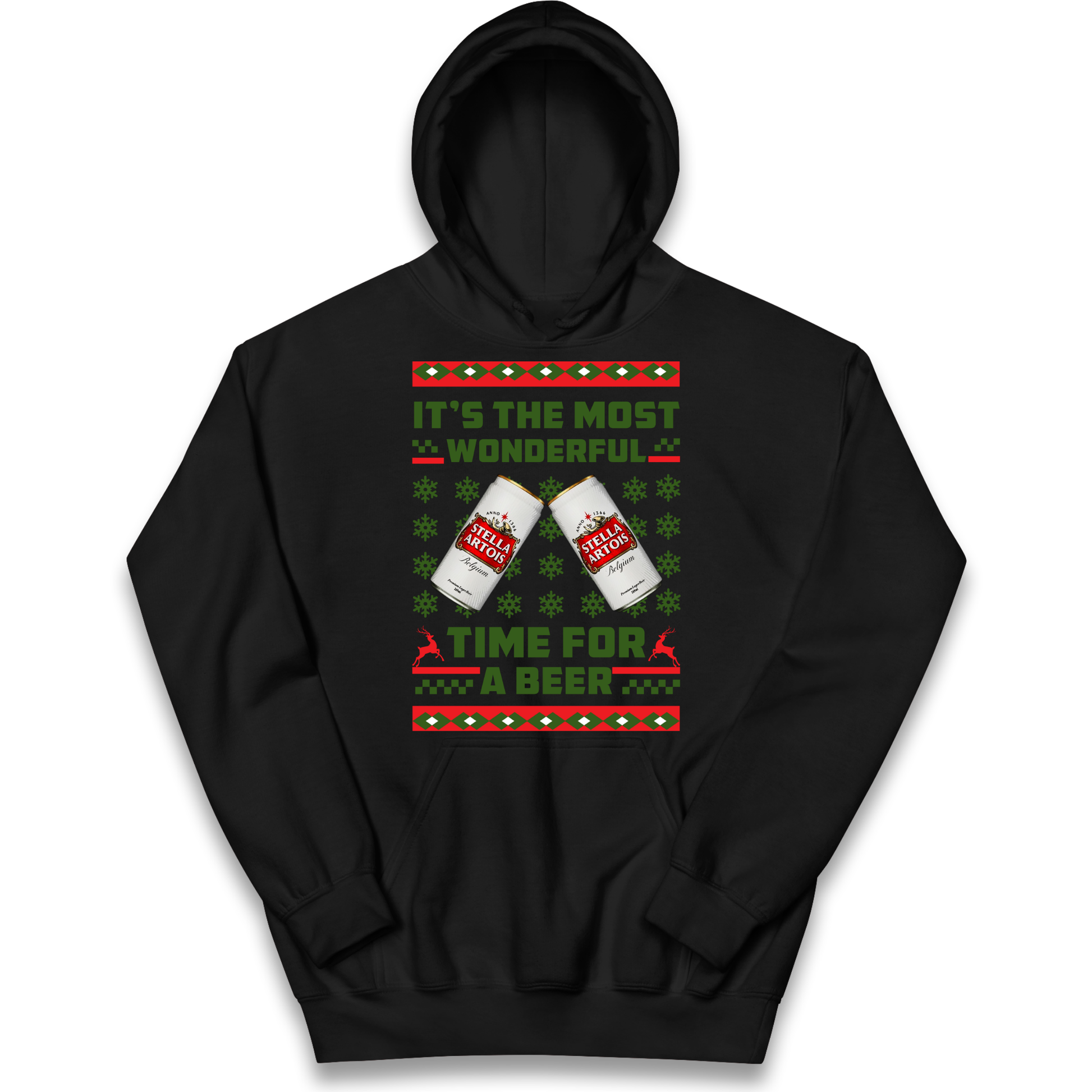 Its The Most Wonderful Time for A Beer Stella Christmas kids hoodie