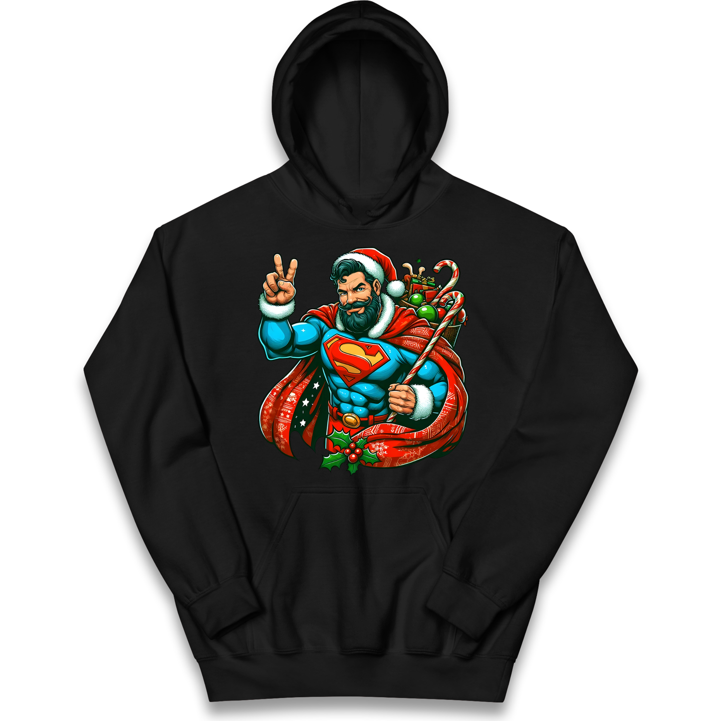 Superman Santa kids hoodie