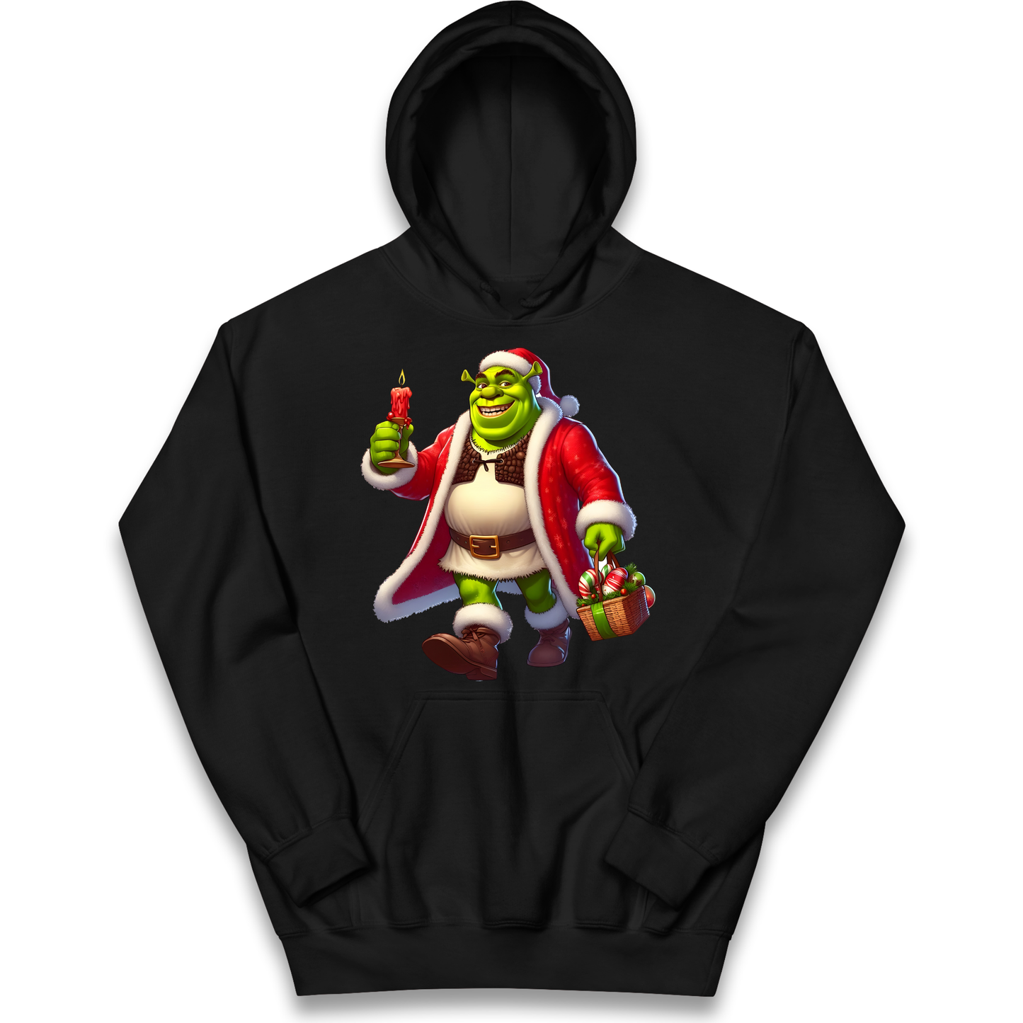 Shrek Santa Candle kids hoodie