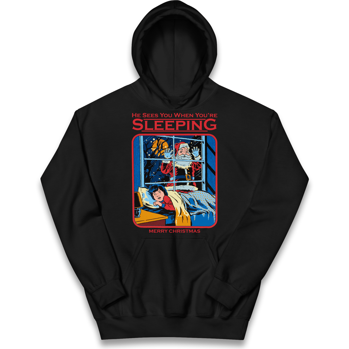Creepy Santa Claus Christmas kids hoodie