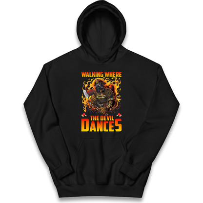 Walking Where The Devil Dances kids hoodie