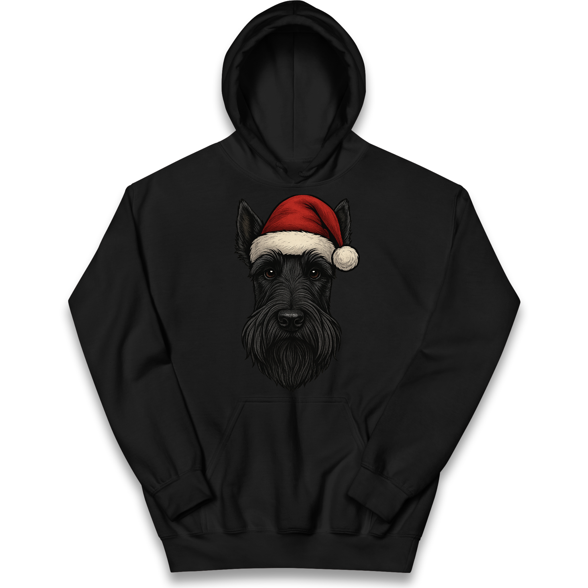 Scottish Terrier Face Christmas kids hoodie