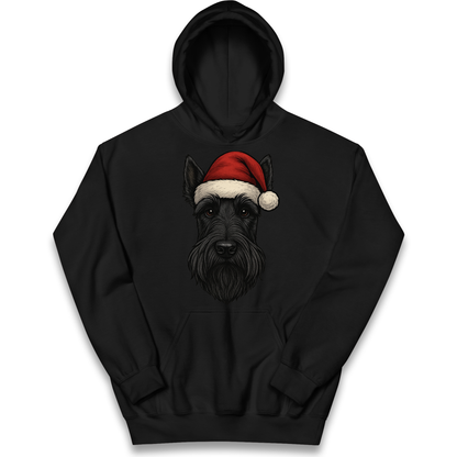 Scottish Terrier Face Christmas kids hoodie