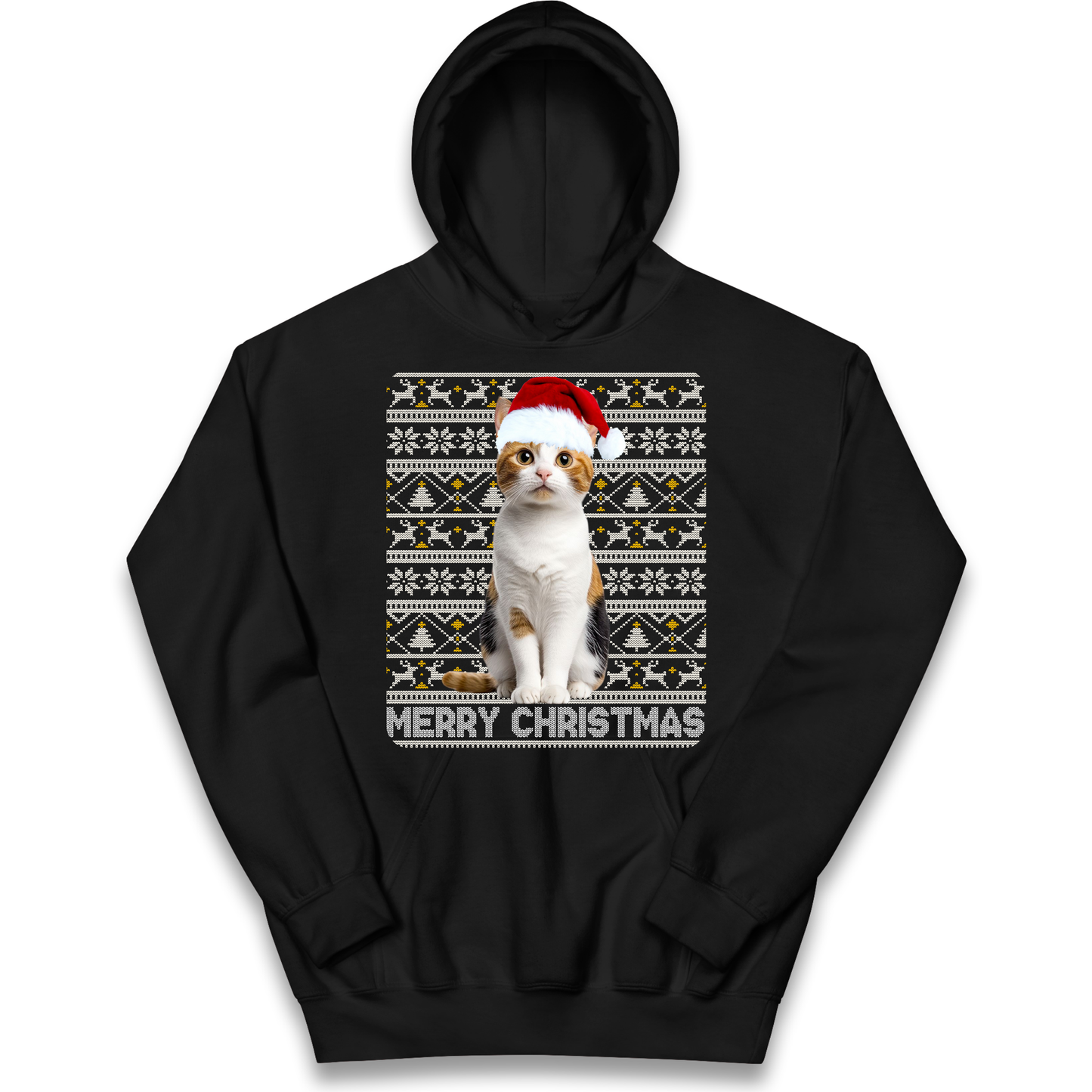 Merry Christmas Cat kids hoodie