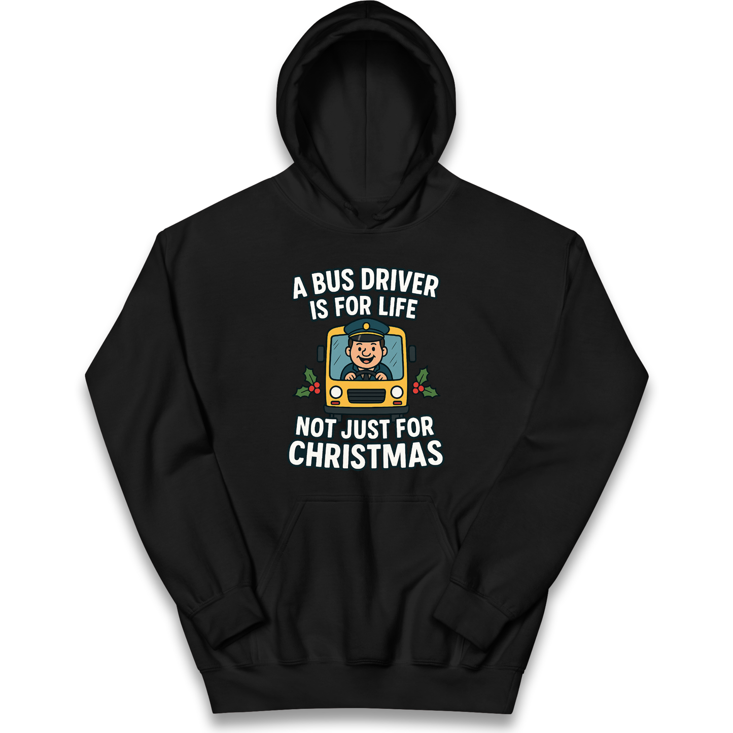 Bus Driver Christmas Kids Hoodie