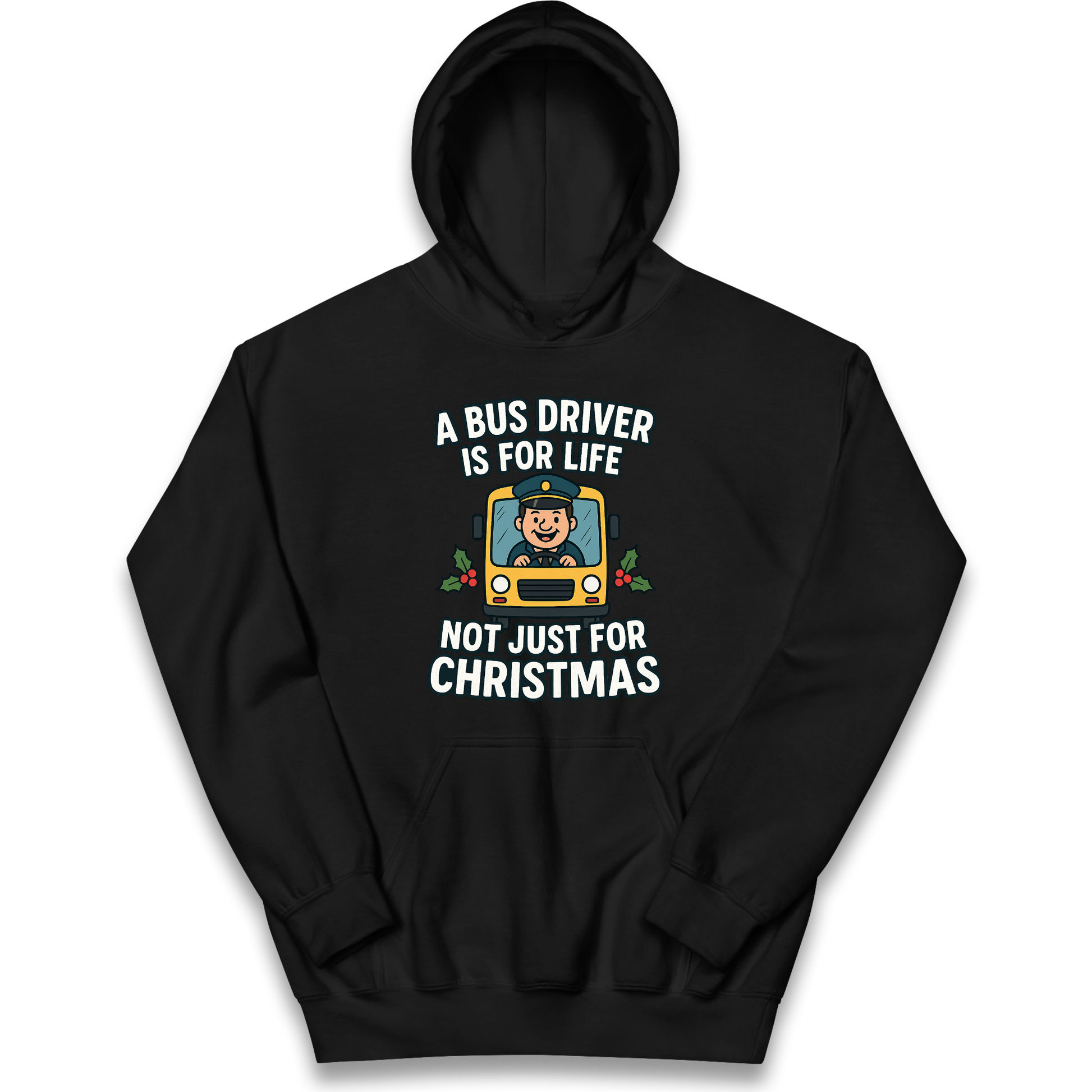 Bus Driver Christmas Kids Hoodie