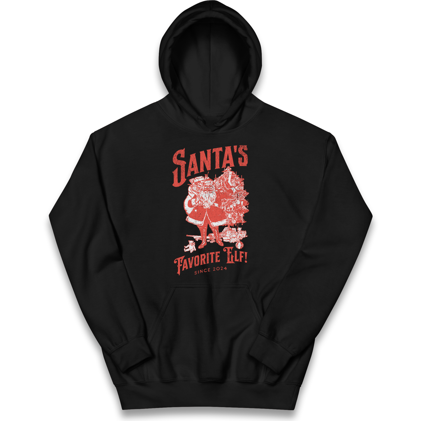 Santas Favourite Elf Christmas kids hoodie