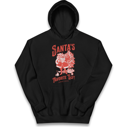 Santas Favourite Elf Christmas kids hoodie