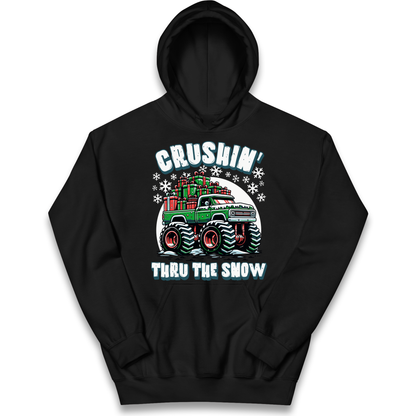 Crushin Thru The Snow kids hoodie